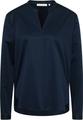 Satin Shirt Bluse Satingewebe Langarm 36/Langarm LOOSE FIT - Dunkelblau