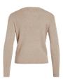 VICOMFY O-NECK L/S KNIT TOP- NOOS L Normal geschnitten - Natural Melange