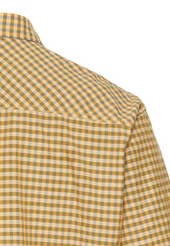 Kariertes Kurzarmhemd aus Baumwolle Orange XL