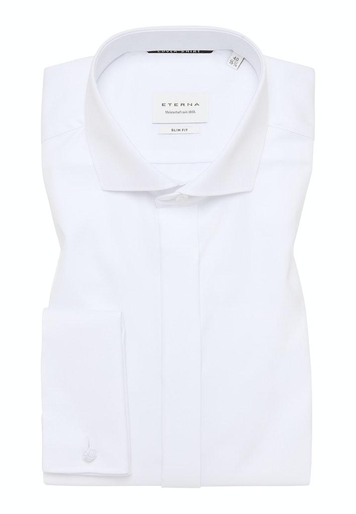 Cover Shirt Twill super langer Arm (72 cm) Weiß 44/Langarm - 67cm