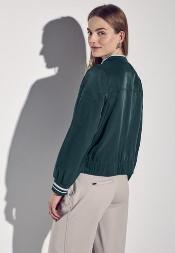 Satin Blouson 34 - Hunter Green