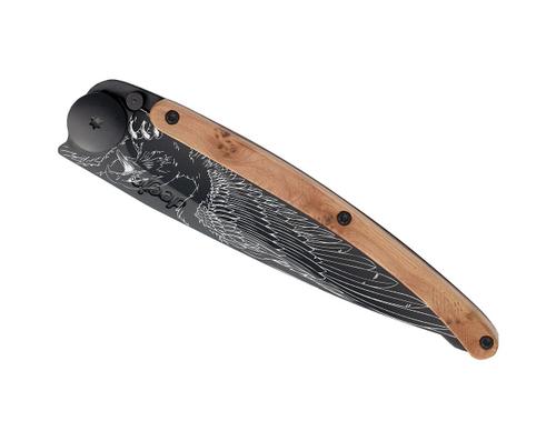 Deejo Messer 37G, Schwarz, Wacholderholz - Welle