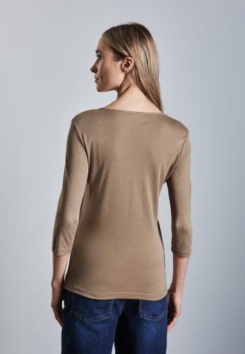 Shirt mit Herzausschnitt 42 - Honey Sand