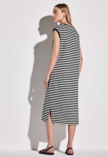 Gestreiftes Kleid 34 - Black
