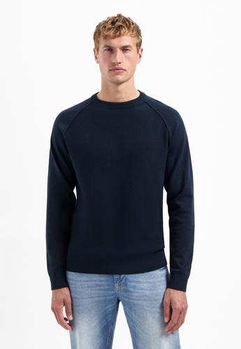 Pullover Crewneck Solid Waffle Knit XXL Regular Fit - Night
