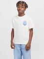 JJCHARGE PRINTED TEE SS CREW NECK JNR 152 Locker geschnitten - Cloud Dancer