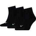 PUMA Herren Socken UNISEX QUARTER PLAIN 3P 35-38 in Schwarz