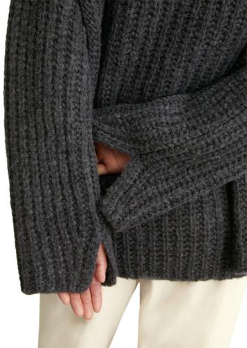 Strickpullover oversize L - Deep Grey Melange