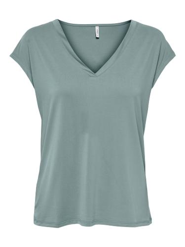 ONLFREE LIFE S/S MOD.V-NECK TOP JRS NOOS S Normal geschnitten - Abyss