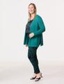 Lange Basic-Strickjacke 46 Figurumspielend - Dark Smaragd