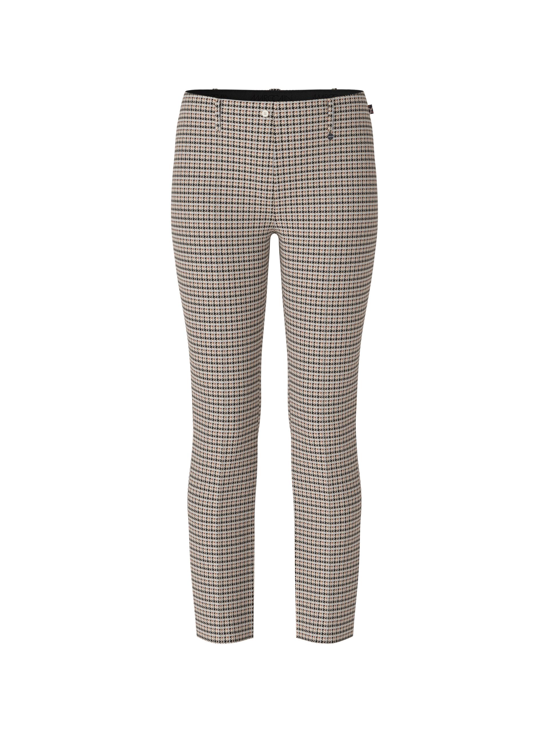 Modell SYDNEY - schmale Hose in Karo 38 - Smoke