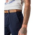 Slim Fit Chino Hose mit Gürtel 32/34 Slim Fit - Sky Captain Blue