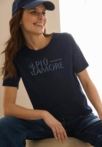 T-Shirt mit Wording M - Universal Blue