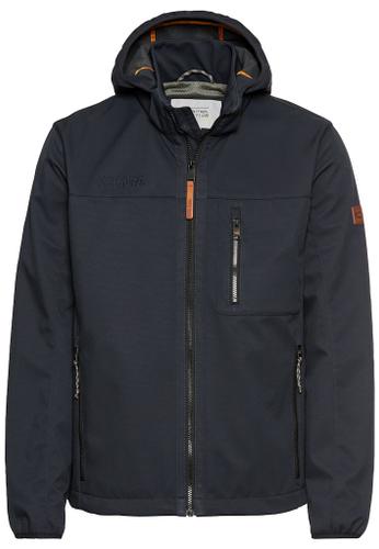 Softshell Jacke aus recyceltem Polyester Blau 58