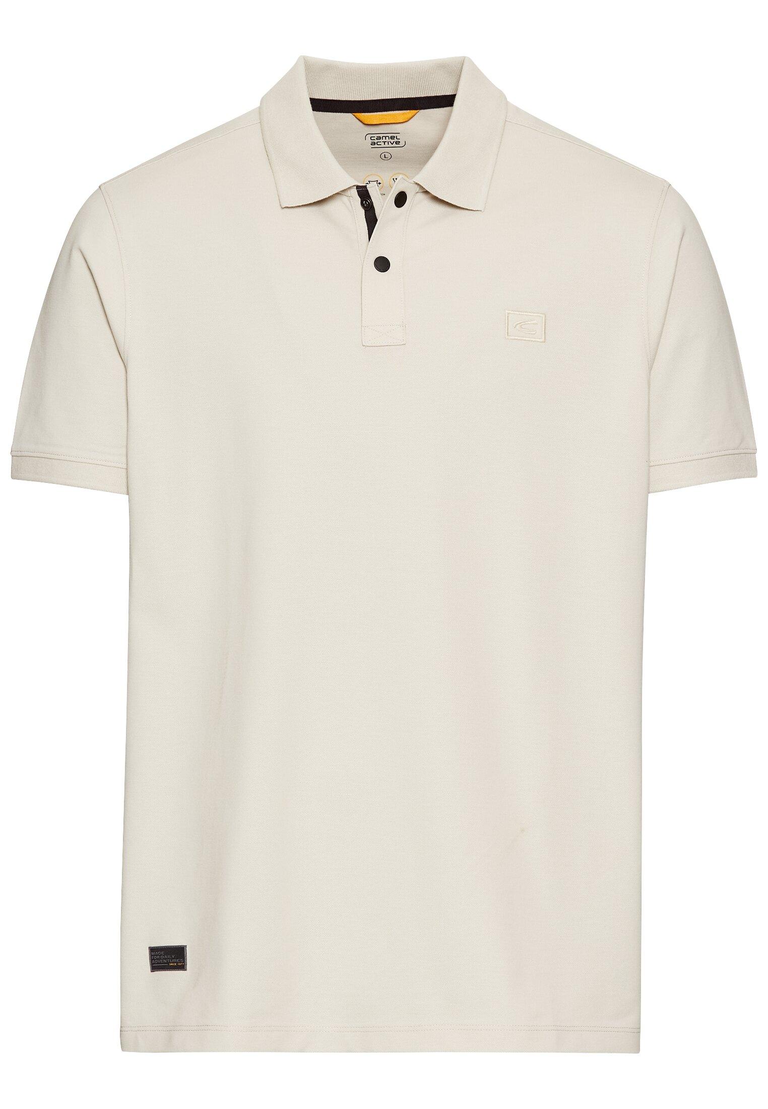Kurzarm Poloshirt aus einem Baumwollmix M Regular Fit - Beige