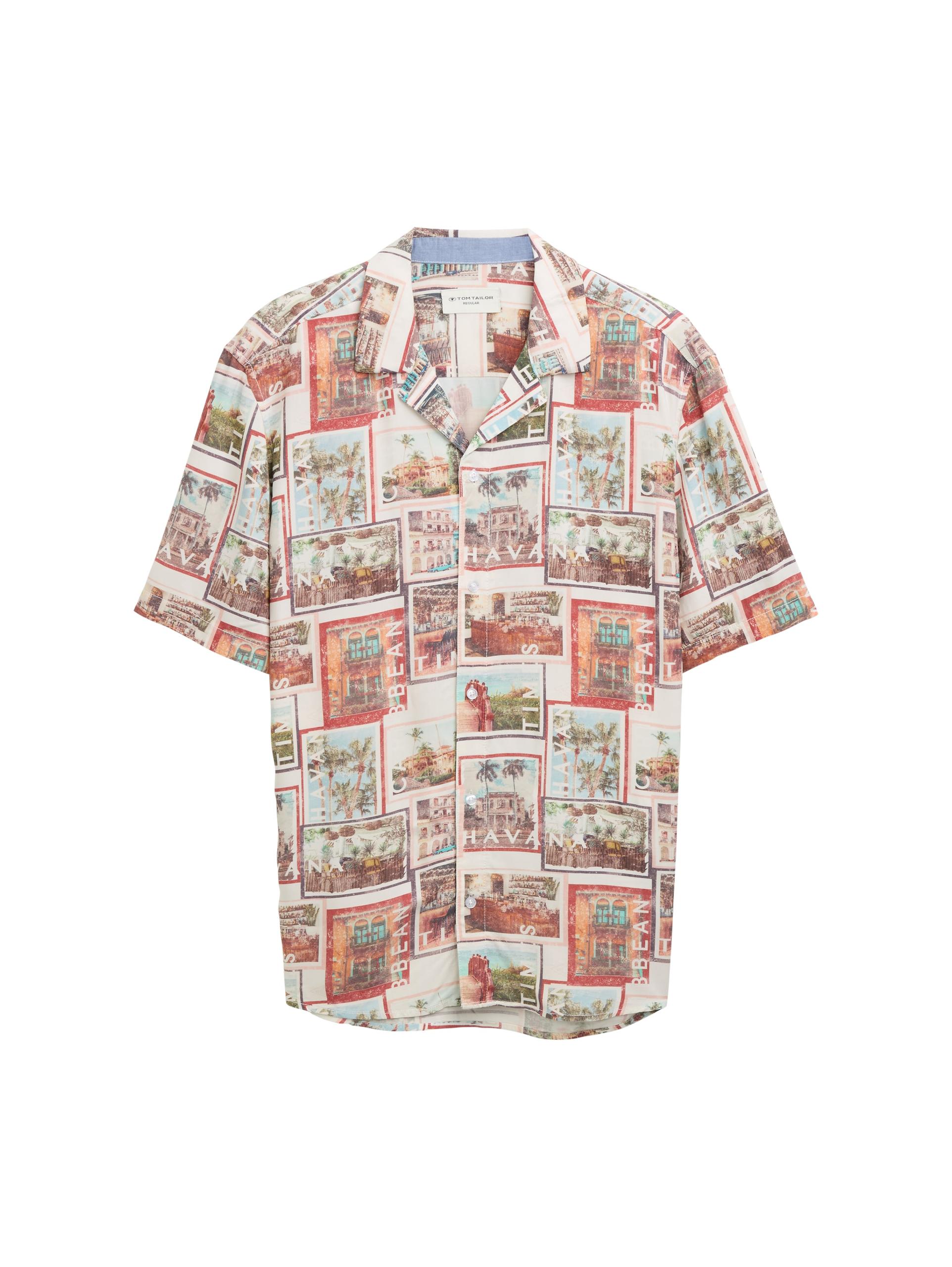 Regular Fit Kurzarmhemd im Hawaii-Look L Regular Fit - Multi Color Photo Design