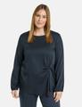 Elegante Bluse mit Raff-Detail 46 Leger - Navy