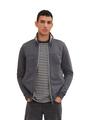 Sweatjacke mit Ziernaht M Regular Fit - Dark Grey Melange