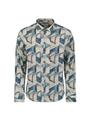 Shirt Stretch Allover Printed L Regular Fit - Night