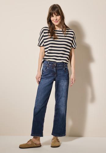 Wide Leg Jeans 32/7/8 Hosen - Mid Blue Used Wash