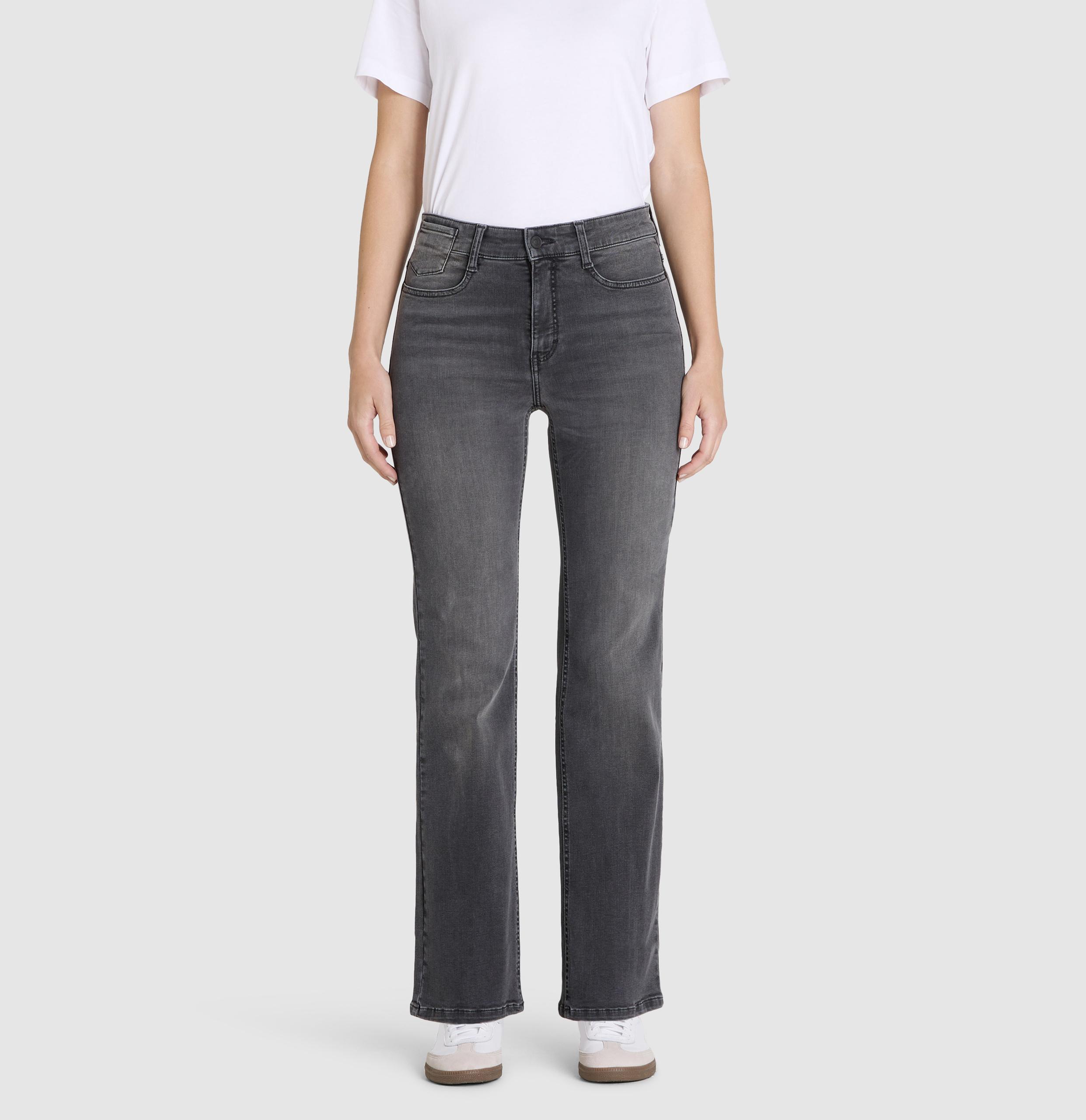 MAC JEANS - LAURA, Authentic Stretch Denim 42/28 Flared Fit - Grau