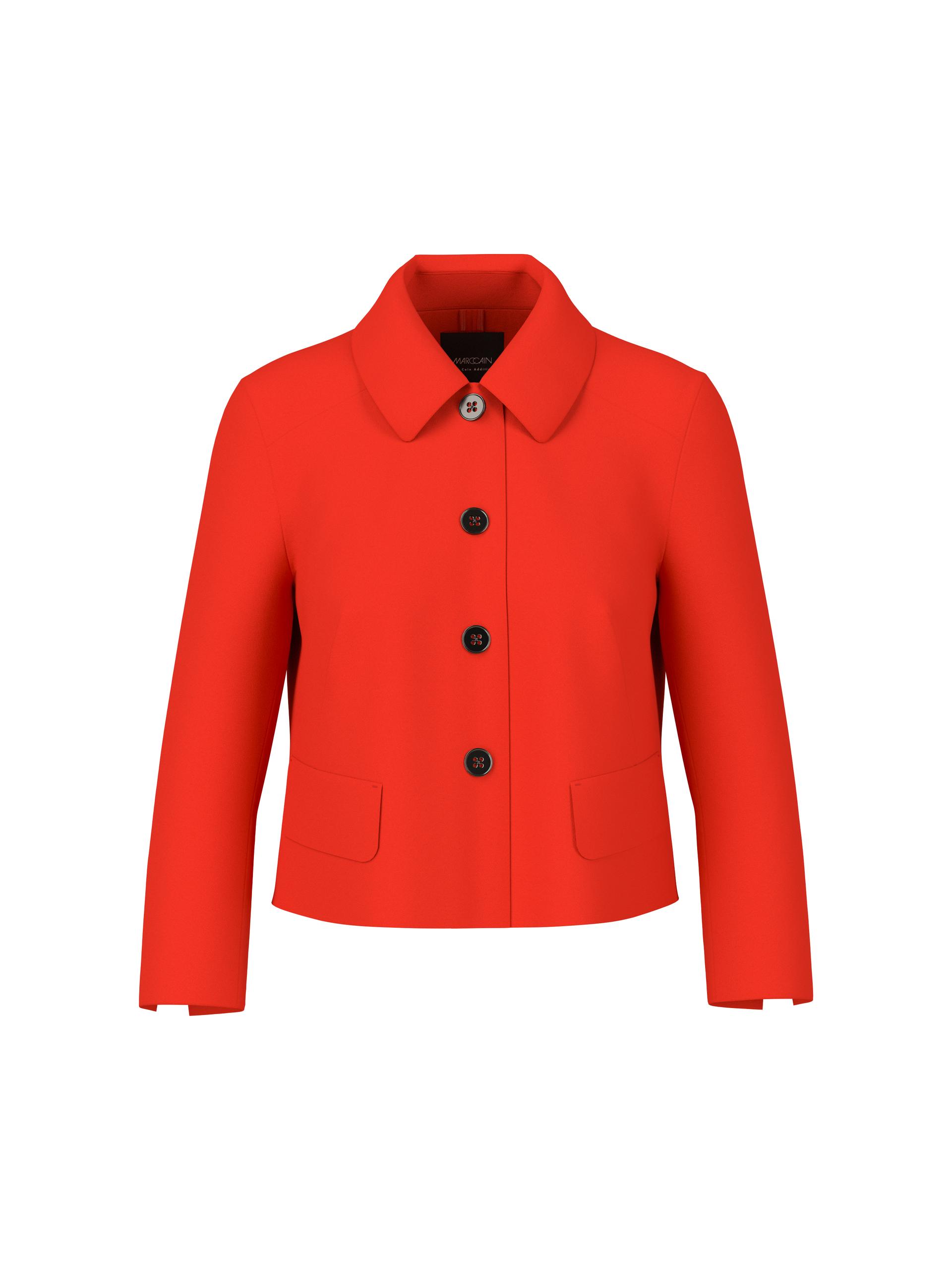 Kurze Jacke mit Kentkragen 44 - Flame Red