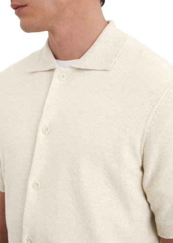 Strick-Bowlinghemd regular Beige L