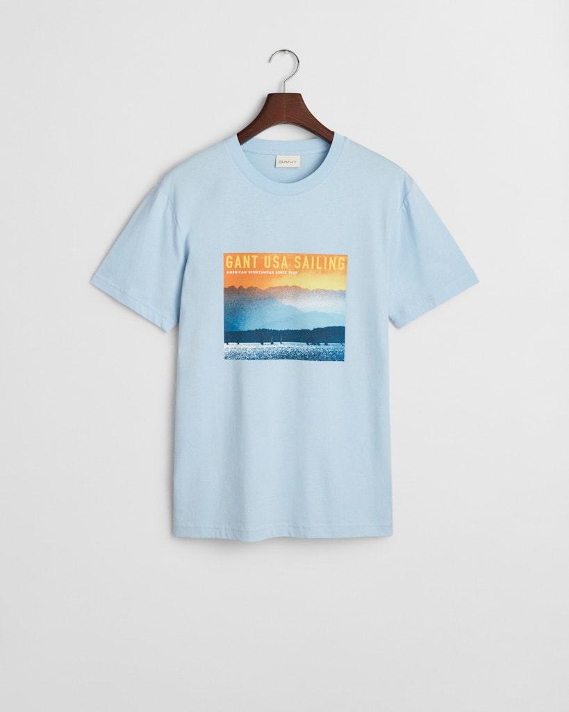 GANT USA Sailing Print Graphic T-Shirt Blau XXL