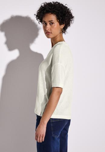 Strick-Look T-Shirt 36 - Off White