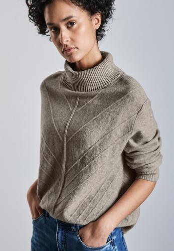 Strukturpullover 38 - Breezy Beige Mel.