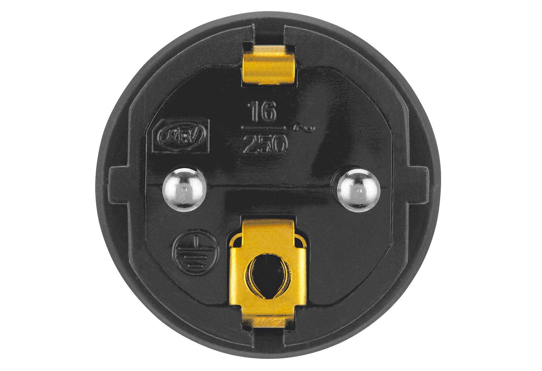 SchuKo-Stecker Vollgummi SK schwarz