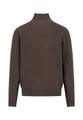 Troyer-Zip, Merino Cashmere XXL Casual Fit - Dark Chocolate