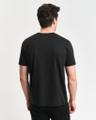 Regular Fit Shield T-Shirt Schwarz, Grau L