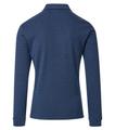 Polo-Shirt Langarm gestreift M - Blau