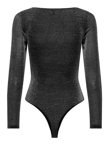 ONLAMERA L/S GLITTER BODY JRS XS - Black