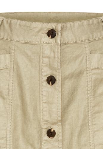 Rock aus einem Leinenmix 36 Regular Fit - Dark Straw