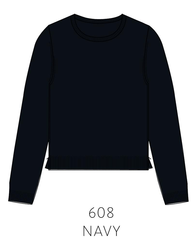 NOS Pullover, Rundhals Blau 46