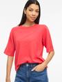 VIMALU O-NECK 2/4 KNIT TOP-NOOS XS Locker geschnitten - Hibiscus