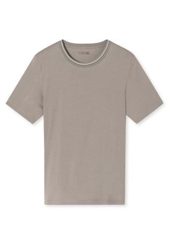 T-Shirt Rundhals 50 - Braungrau