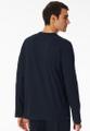 Langarmshirt Knopfleiste Blau 54