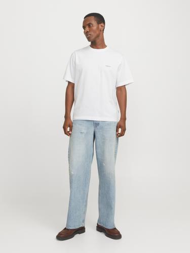 JORPAROS EASTER SKETCH TEE SS CREW N LN L Locker geschnitten - Bright White