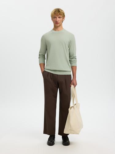 SLMTORINO LS KNIT CREW NECK NOOS L Normal geschnitten - Aqua Gray