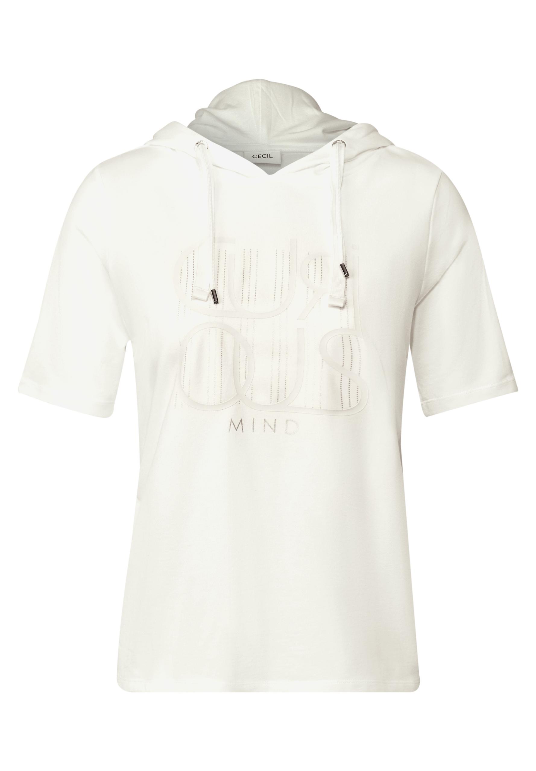 Kapuzenshirt mit Wording L - Vanilla White