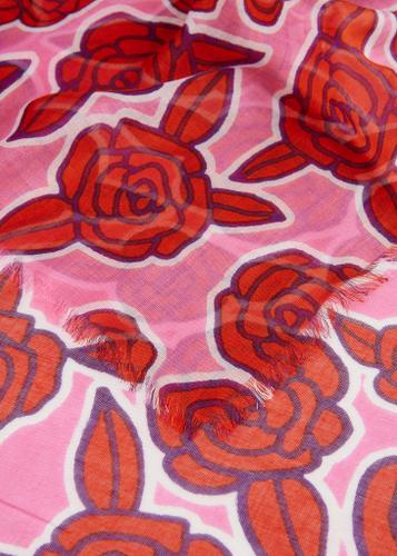 Softer Schal aus feinem Bambus mit Blumenmuster one size