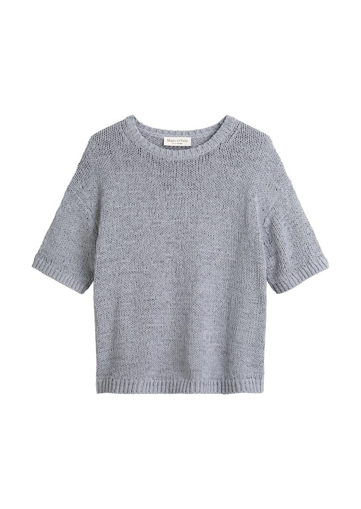 Kurzarm-Pullover loose Blau XL