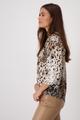 Bluse mit Leomuster 38 - Creamy Beige Gemustert