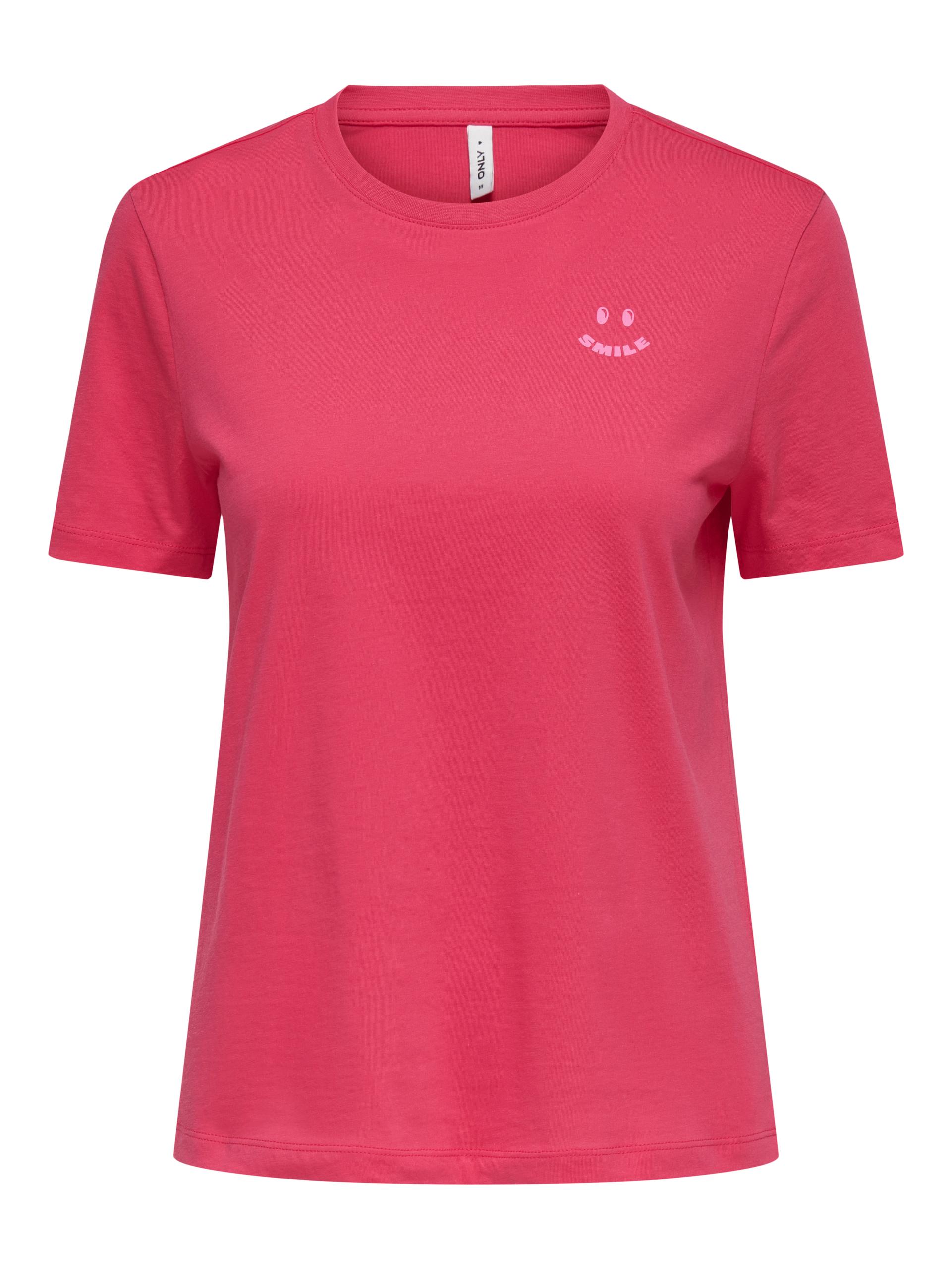 ONLJILL LIFE S/S REG TEE CS JRS S Normal geschnitten - Raspberry
