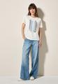 Ausbrenner-Shirt mit Wording XL - Vanilla White