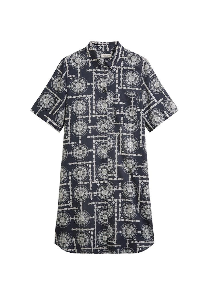 Print-Hemdblusenkleid relaxed 34 Relaxed Fit - Multi/ Muted Blue