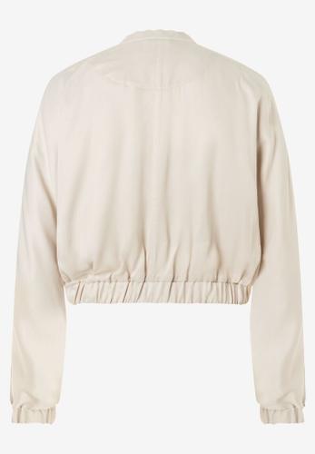 Satin-Blouson powder creme Frühjahrs-Kollektion Beige 44
